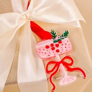 NEW The Darling Effect HOLIDAY TREE ORNAMENT-CRANBERRY COSMO